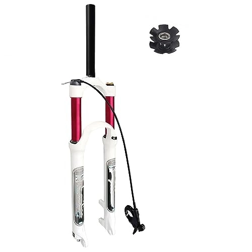 Mountain Bike Fork : MabsSi 26 27.5 29 Inch Mountain Bike Air Suspension Fork 130 Travel, Disc Brake Lightweight Straight Tube / Tapered Tube MTB Bicycle Front Fork 9mm QR(Size:27.5", Color:TAPERED REMOTE LOCK OUT)