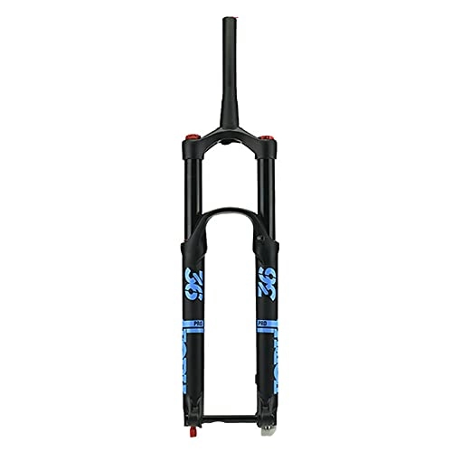 Mountain Bike Fork : MARYYUN Mtb Fork Suspension Fork Travel Tapered Tube Aluminum Alloy Air Suspension Fork for Bicycle Boost Mountain Bike Forks(Color:blue, Size:29in)