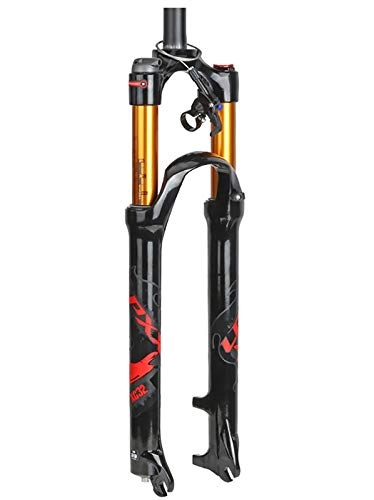 Mountain Bike Fork : MATTE 26 / 27.5 / 29in MTB Remote Control Front Fork, Ultralight Aluminum Alloy Mountain Bike Suspension, Air Pressure Bicycle Shock Absorber Forks, Travel 100mm