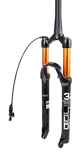 Mountain Bike Fork : MCWJDSD 26 / 27.5 / 29 Inch Mountain Bike MTB Air Fork 120mm Travel Straight / Tapered Tube Manual / Remote Lock For Bicycle Air Fork Accessories (Color : Tapered Remote, Size : 27.5 inch)
