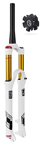 Mountain Bike Fork : MCWJDSD 26 / 27.5 / 29 Inch MTB Suspension Fork Travel 140mm, Straight / tapered Tube QR 9mm Manual / remote Lockout Mountain Bike Front Forks (Color : Tapered Manual, Size : 26 inch)