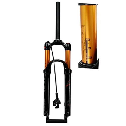 Mountain Bike Fork : Mdjywl MTB Forks Air Mountain Bike Suspension Fork 26 27.5 29 Inch Straight Tube 1-1 / 8" QR 9mm Travel 100mm Manual / Crown Lockout MTB Forks 1790g Bicycle Cycling for Bike