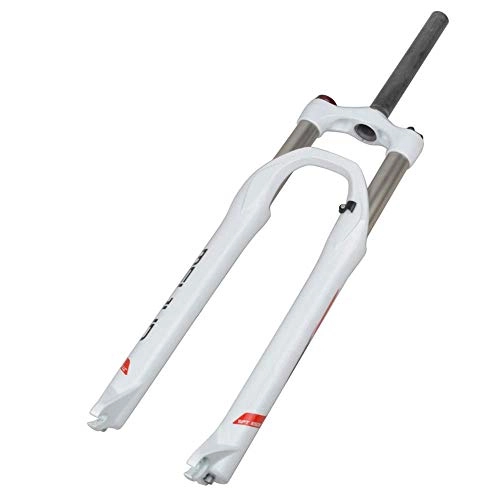 Mountain Bike Fork : MDZZ 26 Inch 27.5 Inch Mountain Bike Shock Absorber Front Fork Locked up Suspension Fork 100mm Travel (Size : White26)