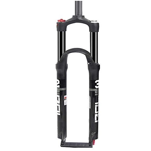 Mountain Bike Fork : MDZZ Forged Aluminum Alloy Suspension Fork Bike with 26 / 27.5 / 29 inch, Double Chamber Double Shoulder Fork for Bicycle Tire Fittings (Color : 27.5)