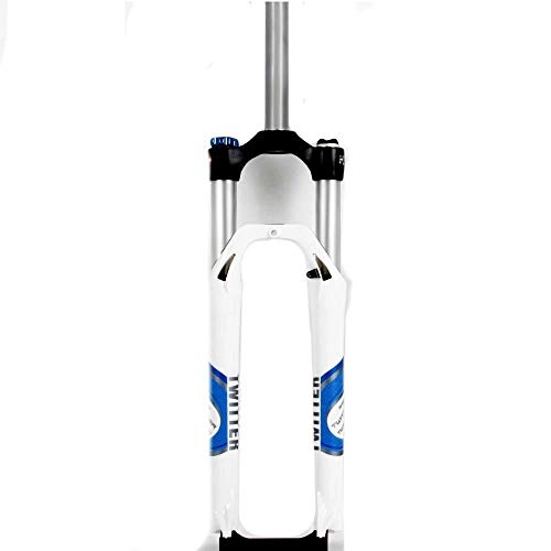 Mountain Bike Fork : MDZZ Mountain Bike Dhock Fork Magnesium Aluminium Alloy Air Gas Control Locking 26" (Color : Blue)