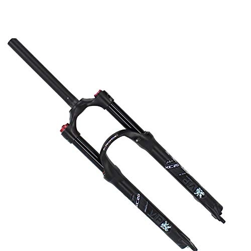Mountain Bike Fork : MDZZ Mountain Bike Suspension Fork Air Pressure Front Fork Shock Absorber Bicycl Parts Travel: 100mm (Color : Black, Size : 26inch)