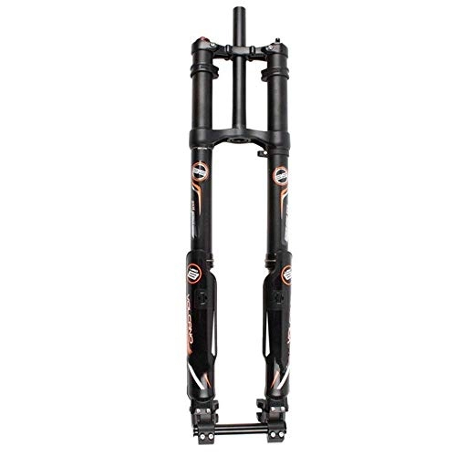 Mountain Bike Fork : MDZZ Suspension Fork 26 / 27.5 / 29" Mountain Bike DH / FR, Double Shoulder Control With Adjustment Of Damping Pneumatic Shock Absorbers, Travel Distance: 203mm