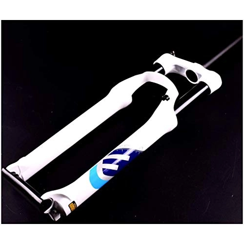 Mountain Bike Fork : MDZZ Suspension Front Fork, Damping Straight Shoulder Control 26 / 27.5 / 29 Inch Mountain Bike Bicycle Pure Disc Locked Up (Color : 29inch, Size : White)