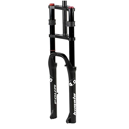 Mountain Bike Fork : MEIJUN E-Bike Front Fork 26" MTB Disc Brake Bike 1-1 / 8" Steerer Bicycle Suspension Fork 170mm Travel Air Damping For 4.0" Fat Tire QR ATB / BMX (Color : Black)