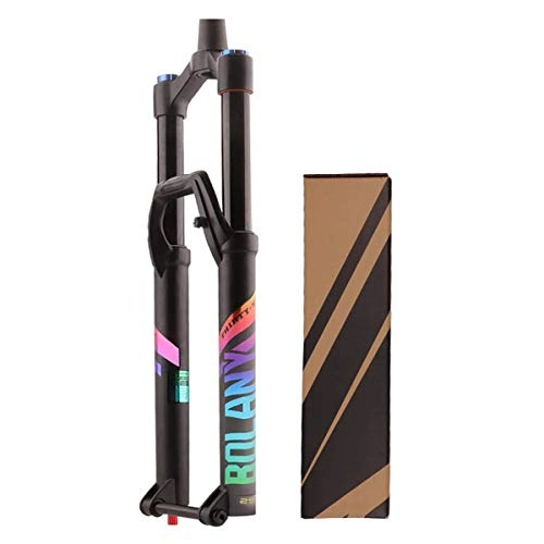 Mountain Bike Fork : MEILINL MTB Suspension Air Fork 27.5 / 29 Inch Mountain Bike Front Fork Bicycle Shock Absorber Forks Tapered Pipe 30 Mm with Rebound Damping Adjustment for Long Distance Cycling, 29In
