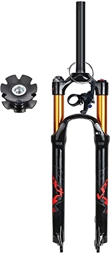 Mountain Bike Fork : MFLASMF Air Suspension Fork, Bicycle Front Fork, 26 / 27.5 / 29 Inch Magnesium Alloy Fork 120mm 1-1 / 8 Inch Straight Tube MTB Fork (Color : With Line Straight Tube, Size : 29 inch)