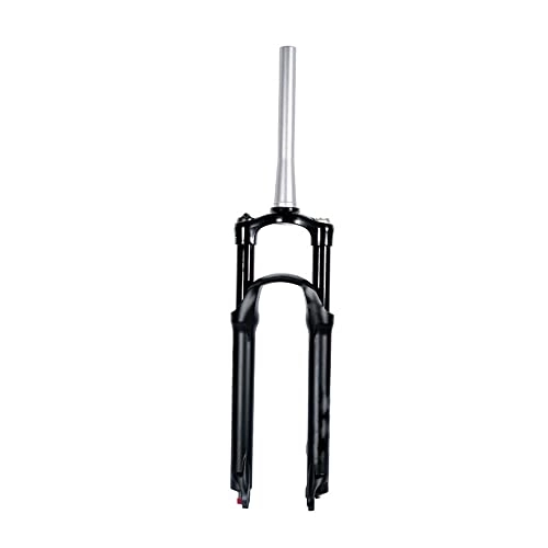 Mountain Bike Fork : MHUI 26-inch magnesium alloy mountain bike fork rebound adjustment, air restraint front fork 100mm travel, matte black