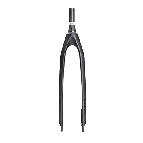 Mountain Bike Fork : MHUI 28.6 Tapered Tube Full Carbon Fiber Mountain Bike Rigid Fork, 26 / 27.5 / 29Er Ultra Light Threadless Bicycle Front Forks, 26” black
