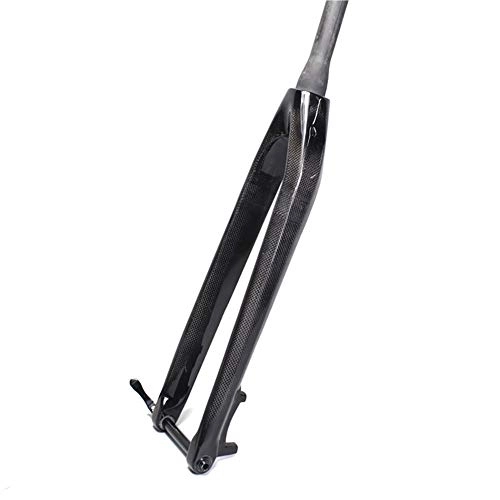 Mountain Bike Fork : MIYUEZ MTB Full Carbon Fiber 26 / 27.5 / 29er Hard Fork 160mm Disc Brake Bicycle Front Fork, cone 1-1 / 2 (39.8mm) / straight tube 1-1 / 8 (28.6mm) suspension fork barrel axle 15mm, Cone-tube-29in