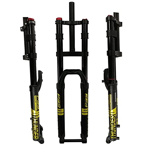 Mountain Bike Fork : MJCDNB Cycling forks Mountain bike fork Downhill suspension fork 27.5"29 inch Bicycle air fork 32 MTB DH 1-1 / 8 Straight fork shaft 160mm travel 15mm thru axle Manual locking bicycle fork