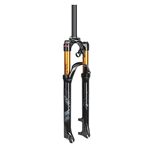 Mountain Bike Fork : MJCDNB Mountain Bike Air Suspension Fork 26" 27.5" 29", Bicycle MTB Alloy Front Forks Remote Lockout Travel: 100mm