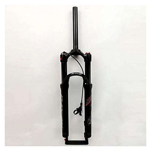 Mountain Bike Fork : MJCDNB Mountain Bike Suspension Forks air Fork 26 / 27.5 / 29 Inch Remote Lockout Straight Tube Springback Knob Aluminum Alloy Matte Black Damping Front Fork CN (Color : Remote Control, Size : 26")