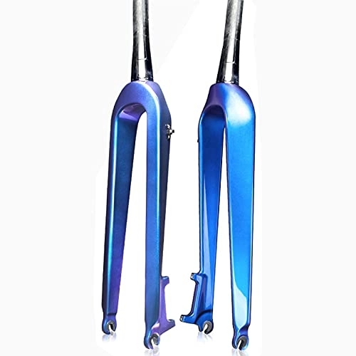 Mountain Bike Fork : Mountain Bicycle Forks, Carbon Fiber Suspension Forks, Ultralight Gradient Colours Tapered Tube XC AM Ultralight Mountain Bike Front Forks 26 / 27.5 / 29 Inch Bicycle Fork, Blue, 27.5 inch