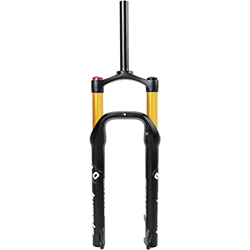 Mountain Bike Fork : Mountain Bicycle Front Fork 264.0 Fat Fork Air Suspension Fork 135mm Travel 100mm 1-1 / 8" Manual / Remote Lockout 22028.6mm QR (Color : Gold Hl, Size : 27.5in)