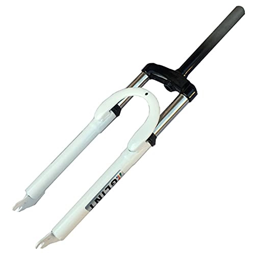 Mountain Bike Fork : Mountain Bicycle Suspension Forks, 20 / 22 / 24 / 26 Inch Bike Front Fork with Rebound Adjustment 100Mm Travel Bike Front Fork Air MTB Suspension Fork Ultralight Gas Shock Bicycle white, 22in