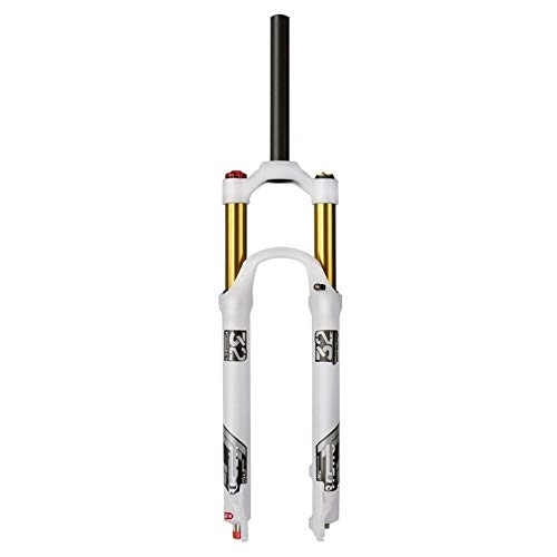 Mountain Bike Fork : Mountain Bicycle Suspension Forks, 26 / 27.5 / 29 Inch MTB Bike Front Fork with Damping Adjust Air Pressure, Straight Tube (Cone Tube), Shoulder Control 100Mm Travel 28.6Mm, Straight Tube, 27.5inch