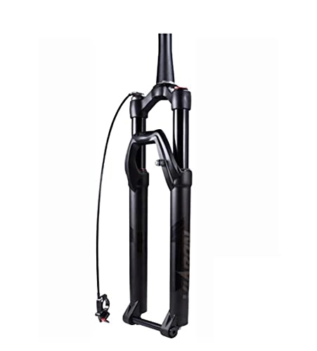 Mountain Bike Fork : Mountain bike air fork shock-absorbing front fork 27.5 / 29 inch aluminum alloy spinal tube shaft damping aluminum alloy shoulder control / wire control 100mm strokeA 27.5inch