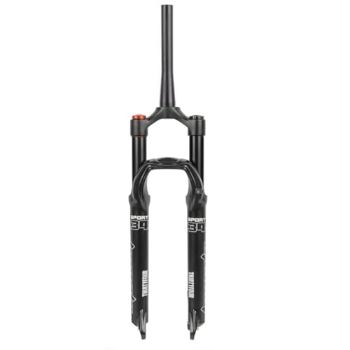 Mountain Bike Fork : Mountain Bike Air Shock Suspension Fork 26 / 27.5 / 29 Inch 1-1 / 2 Inch Tapered Steerer Manual Lockout / Remote Lockout 100mm Travel Disc Brake Quick Release 100mm*9mm ( Color : A Black , Size : 26inch )