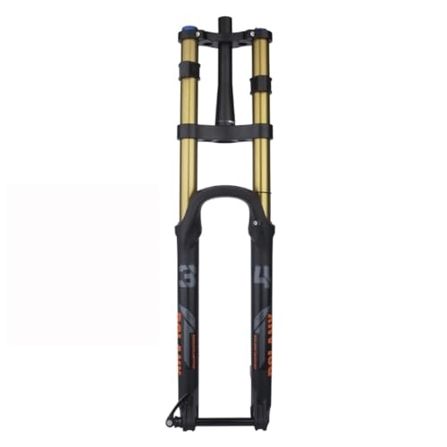 Mountain Bike Fork : Mountain Bike Double Shoulder Air Shock Suspension Fork 26 / 27.5 / 29" 1-1 / 2" Tapered Steerer Rebound Adjustment HL Manual Lockout 160mm Travel Disc Brake Thru Axle 110mm*15mm ( Color : Gold , Size : 29i