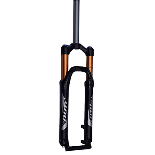 Mountain Bike Fork : Mountain Bike Fork 26 / 27.5 / 29 Inch Bicycle Fork Air Suspension Fork Disc Brake QR 105mm Travel Straight 1-1 / 8" HL / RL Bicycle Assembly Accessories (Color : BBlack, Size : 26in)