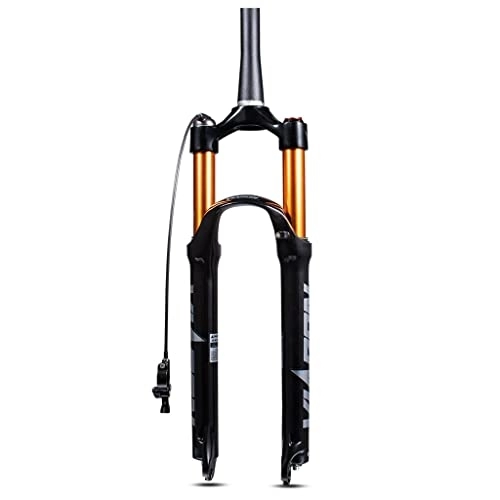 Mountain Bike Fork : Mountain Bike Fork 26 27.5 29 Inch Shock Absorbers Stright Tapered Tube Manual Remoted Lockout Air Front Fork Travel 120mm (Color : Vertebral RL, Size : 29")