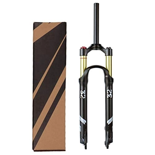 Mountain Bike Fork : Mountain Bike Fork, Bicycle Magnesium Alloy Suspension Fork Air Fork Front Fork Stroke 120mm Fork Bicycle Accessories (Color : A, Size : 27.5inch)