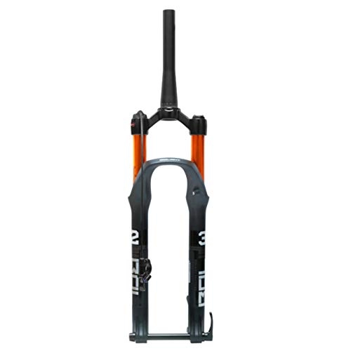 Mountain Bike Fork : mountain bike fork MTB Fork 100mmTraver 32 RL 29er Inch Suspension Fork Lock Straight Tapered Thru Axle QR Quick Release Fo bicycle Accesorios bike suspension forks ( Color : 27.5er Straight hand )