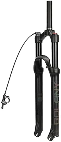 Mountain Bike Fork : Mountain Bike Fork Suspension Fork 26 Inch Aluminum Alloy Mtb Bike Competition Attenuation Setting 29 Inches 1-1 / 8"Disc 120Mm Spring Travel (Color : Black, Size : 26 inch)