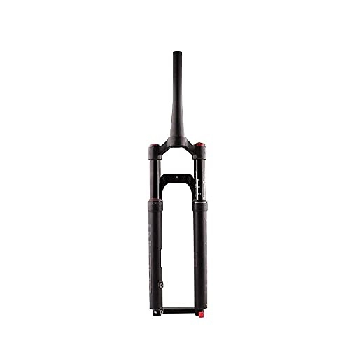 Mountain Bike Fork : mountain bike forks 27.5 / 29 Inch Bicycle Suspension Fork, MTB Downhill Fork Air Damping Disc Brake Bike Shock Absorber Straight Tube 1-1 / 2" HL Travel 105mm Thru Axle 15mm (Color : A, Size : 27.5inch)