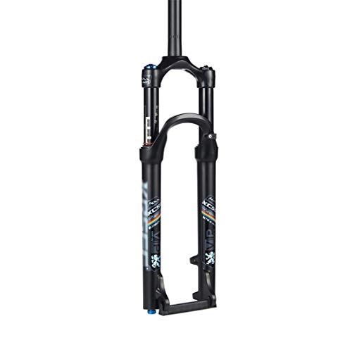 Mountain Bike Fork : Mountain bike forks Air pressure suspension fork 27.5 / 29Inch Tapered Tube Shoulder Control Damping adjustment Rebound adjustment Travel :120mm