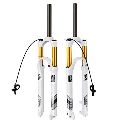 Mountain Bike Fork : Mountain Bike Front Fork 26 / 27 / 29 In 1-1 / 8 MTB Suspension Air Fork 120mm Travel, Straight / Tapered Mountain Bike Forks Crown Remote Lockout, 9 * 100mm QR (Color : Straight RL, Size : 29")