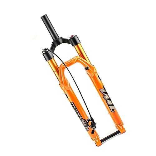 Mountain Bike Fork : Mountain Bike Front Fork, 26, 27.5, 29 Inches Straight Shoulder Control Stroke 100Mm Magnesium Alloy Suitable for Bicycles MTB Bike Front Fork
