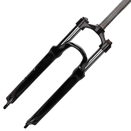 Mountain Bike Fork : Mountain Bike Front Fork 26", MTB Cycling Front Suspension Fork, Straight Tube Double Shoulder Control, with Rebound Adjustment, 100mm Travel B, 26inch