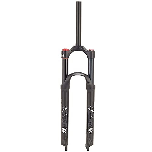 Mountain Bike Fork : Mountain Bike Front Forks 28.6mm 1-1 / 8 Straight Tube Manual Lockout QR 9mm Travel 120mm Disc Brake Air Fork (Color : Black, Size : 26 inches)