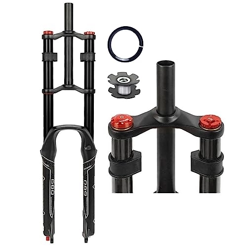 Mountain Bike Fork : Mountain Bike Front Suspension Fork 26 27.5 29 Inch Disc Brake Air Down Hill Fork 1-1 / 8" Straight 1-1 / 2" Tapered Mtb Triple Tree Bike Fork Travel 135mm Quick Release 2440g ( Color : Black , Size : 29