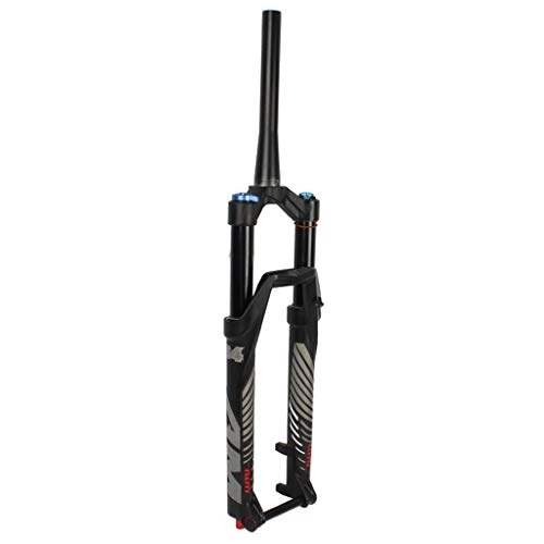 Mountain Bike Fork : Mountain Bike Magnesium Alloy Suspension Fork 26 / 27.5 / 29 Inches, MTB Barrel Axle Front Fork, Stroke Inner Diameter 34 Mm, With Damping Adjustment(Size:27.5, Color:MANUAL LOCK)