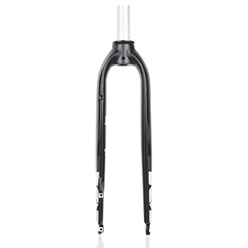 Mountain Bike Fork : Mountain Bike MTB Fork / Road fork, AM / TG1 Suspension Front Fork, 26 / 27.5 / 29 Inch Aluminum Alloy Rigid Hard Fork (black / white) (Size : 26")
