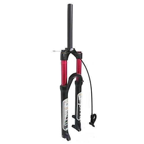 Mountain Bike Fork : Mountain Bike MTB Front Air Fork Suspension 26 27.5 29 Inch Travel 140mm Shock Absorber QR 9mm Bicycle Accessories (Color : Straight Remote Lock Out, Size : 27.5 inch)