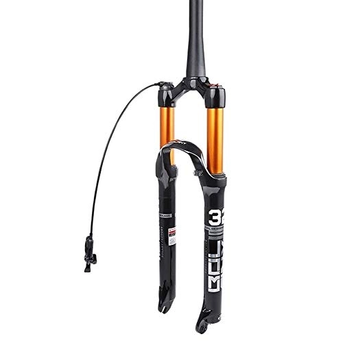 Mountain Bike Fork : Mountain Bike Suspension Fork 26 27.5 29 Inch Air Shock Absorber Cone 1-1 / 2 MTB Bicycle Front Fork QR HL / RL Travel 100mm 1650g Ultra-lightweight MTB Front Fork (Color : B, Size : 29IN)