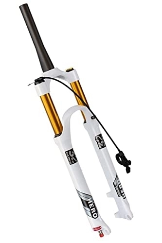 Mountain Bike Fork : Mountain Bike Suspension Fork 26 / 27.5 / 29'' MTB Air Fork 115mm Travel Rebound Adjustable 1-1 / 8 1-1 / 2 Disc Brake Bicycle Front Fork 9mm HL / RL (Color : Tapered remote, Size : 27.5'')