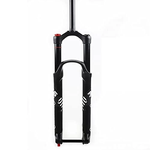 Mountain Bike Fork : Mountain Bike Suspension Fork 27.5 29 inch 1-1 / 8 Straight Tube Travel 120mm Through Axle 15 * 110mm Rebound Adjust for XC / DH / AM Bike Front Forks (Color : Black, Size : 27.5inch)