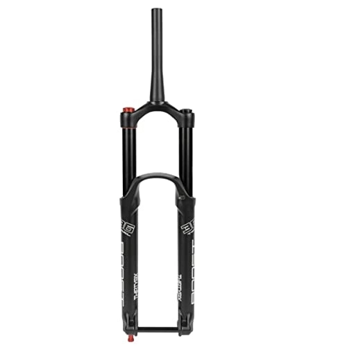 Mountain Bike Fork : Mountain Bike Suspension Fork 27.5 29 inch Air Pressure Shock Absorber Fork 1-1 / 2 Tapered Tube Travel 160mm / 180m Rebound Adjust Manual Lockout DH / AM THR (Color : Black, Size : 27.5inch)
