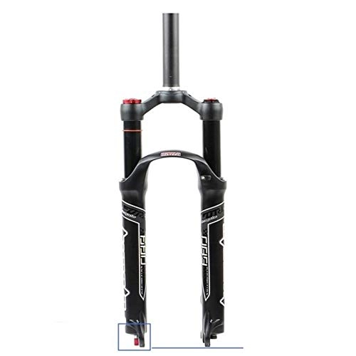 Mountain Bike Fork : Mountain bike Suspension Fork Adjustable damping Straight tube / air pressure fork Rebound Adjust QR Lock Out Ultralight Shoulder control / Wire control (Color : Shoulder control, Size : 26inch)