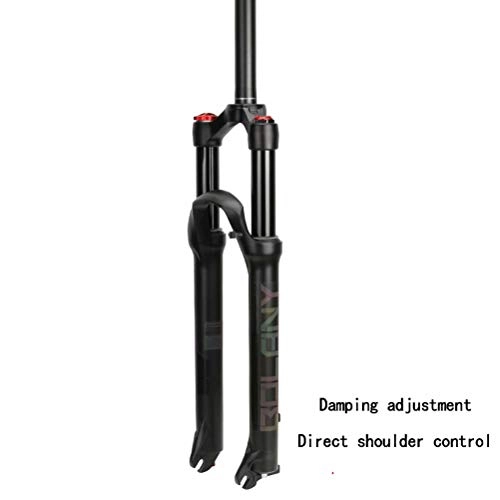 Mountain Bike Fork : Mountain Bike Suspension Front Fork, Damping Tortoise and Hare Adjustment, Air Pressure Damping Air Fork, Bicycle Accessories, 26 / 27.5 / 29 Inches (26 Inches Damping Clarinet / straight Shoulder Control)