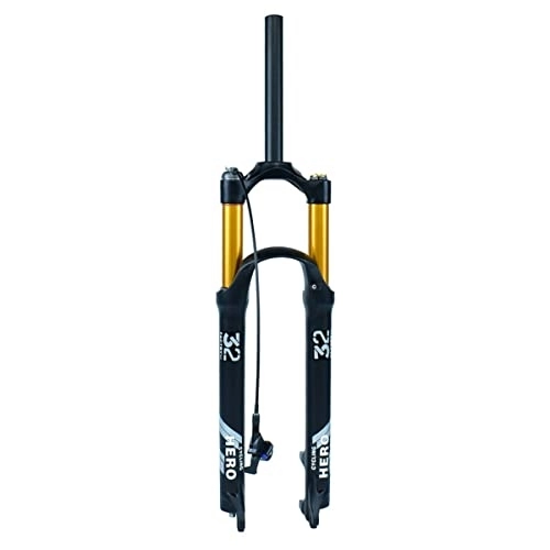 Mountain Bike Fork : MTB Air Fork 26 27.5 29 Inch Mountain Bike Suspension Fork 1-1 / 8 Straight Tube Bicycle Magnesium Alloy Suspension Fork QR Travel 100mm Manual / Remote (Color : Remote, Size : 29 inch)